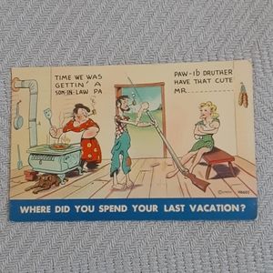 Vintage funny postcard